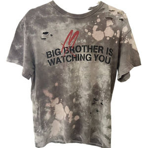 🌵Roger Waters Big Brother Is Watching You Unisex Bleached Distressed T-Shirt - M